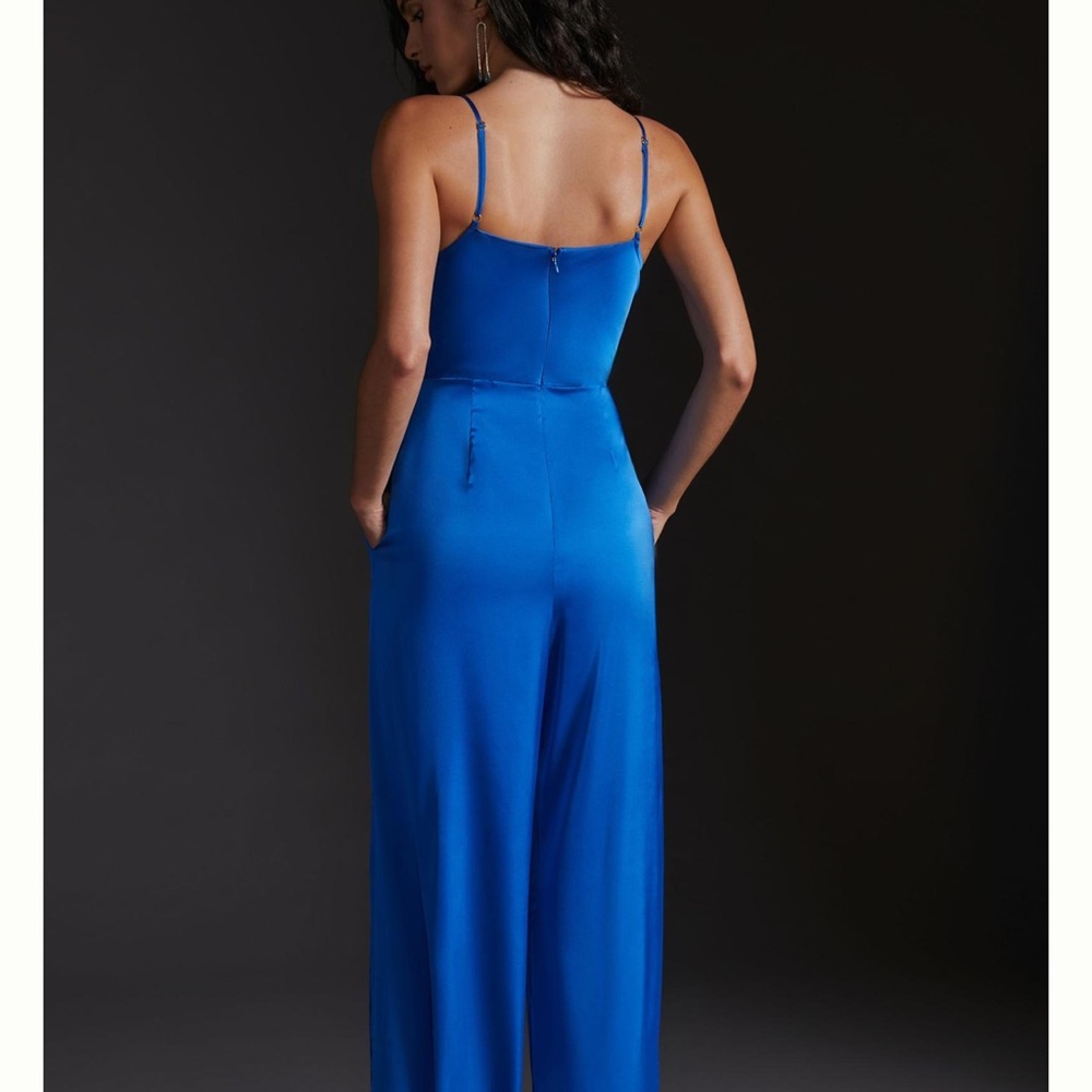 Anthropologie Hutch Crowl neck satin jumpsuit - Picture 4 of 9